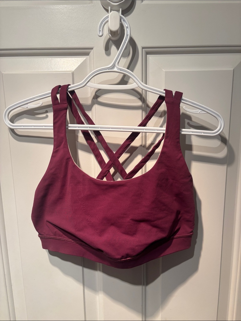 lululemon athletica Strappy Cross-Back Sports Bra - Burgundy